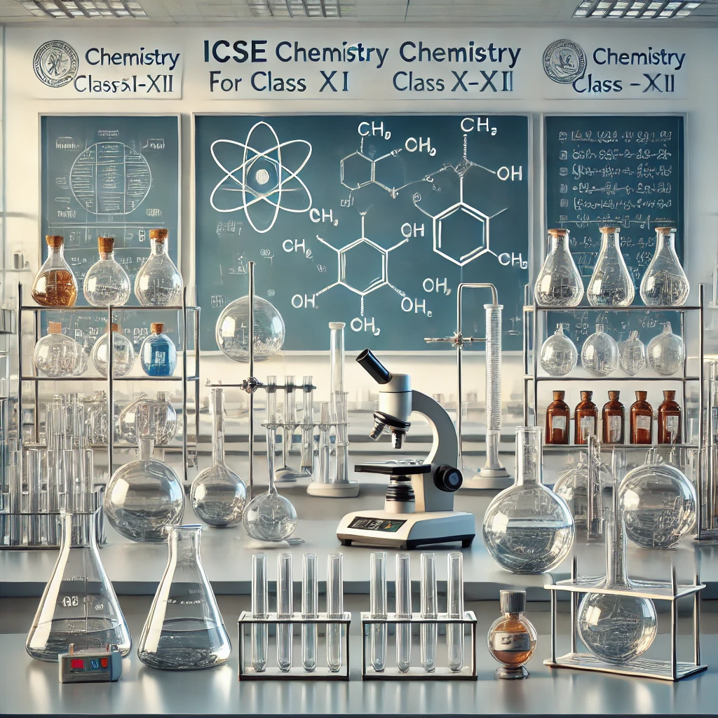 Chemistry lab tools, glassware, burners.